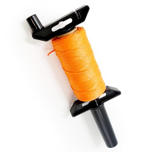 Mason Line String Reel 260FT 390FT 780FT 1500FT 2300FT Durable Construction Twine for Laying Bricks Blocks Fences in Gardening DIY & Landscaping Projects (Orange 262 Ft)