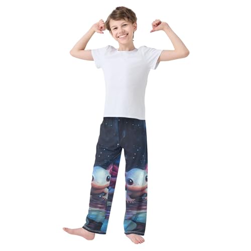 Cute Axolotl Lotus Pajama Pants with Pockets 6-8Y 202b68002