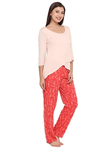 Image of Clovia Women's Cotton Rich Top & Printed Pyjama