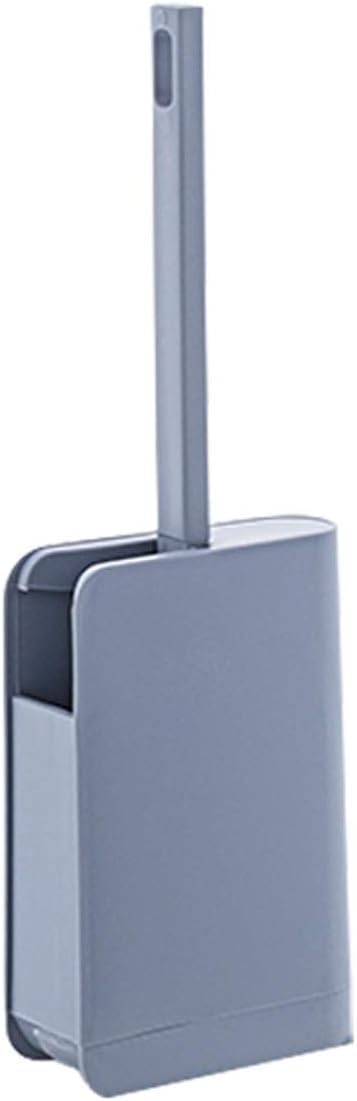 toilet brush, Toilet Brush Has a Long Handle and Thick Bristles with a Drainage Base and a Hanging a Space-saving Set(Gris)
