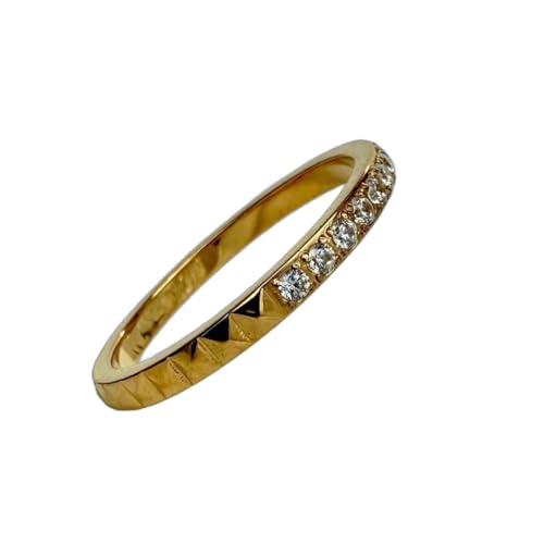 S[h14 US7 3way Studs Zirconia Ring