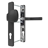 Premium Drückergarnitur Saturn DHS 92mm - Rechteckig - Griff-Knauf, Farbe:Grau RAL 7016, Schildbreite:36mm