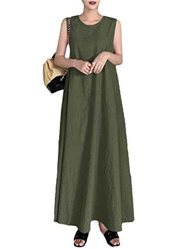 Robe coréenne ample en vert armée pour un style décontracté chic en ville