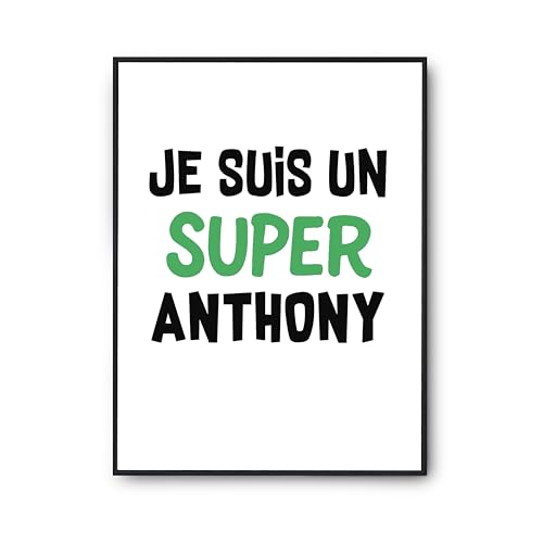 Poster Anthony personnalisé A3 imprimé en France idéal pour décoration