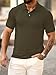 San paulo Men's Short Sleeve Solid Polo Shirt, Summer Fashion Golf Shirt A3KTJL Army Green