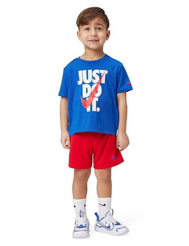 Image of Nike Boys' Dri-FIT Just Do It T-Shirt and Mesh Shorts 2-Piece Outfit Set