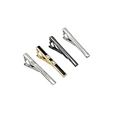 Krawattenklammer für Männer,Krawattenklammern Silber Krawattennadel Bar Pinch Clip Set 4pcs Verschiedene Krawattennadeln für Herren Krawattenhalter für Business Professionelle Mode Designs