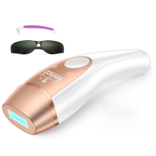 Image of IPL Laser Hair Removal for Women and Men, 41F Ice-Cooling for Nearly Painless, 90% Hair Reduction in 3 Weeks, 999,999 Flashes for Full Body, Face & Bikini
