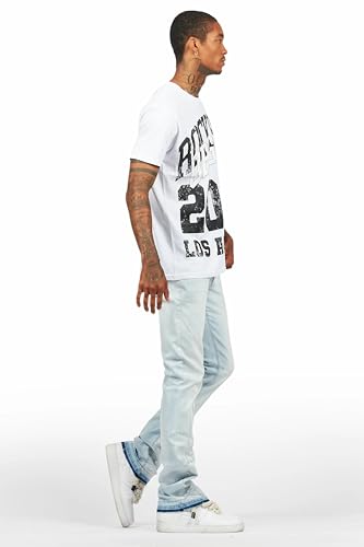 Men's Samba Rhinestone Stacked Flare Jean3