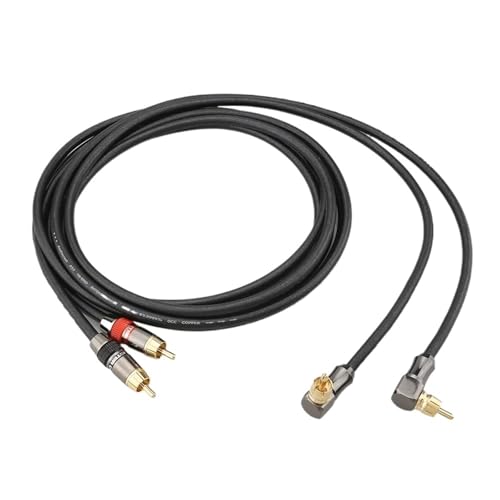 Cable de audio RCA HiFi 0.5m con conector bloqueable en ángulo miniatura 1