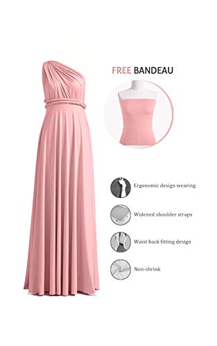 Image of 72styles Infinity Dress with Bandeau, Convertible Bridesmaid Dress, Long, Plus Size, Multi-Way Dress, Twist Wrap Dress