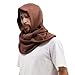 CosInStyle Women Men Fashion Pullover Scarf Hooded Scarf | Multifunctional Medieval Linen Cotton Cowl Hood Vintage Goth Cape Costume (Brown)