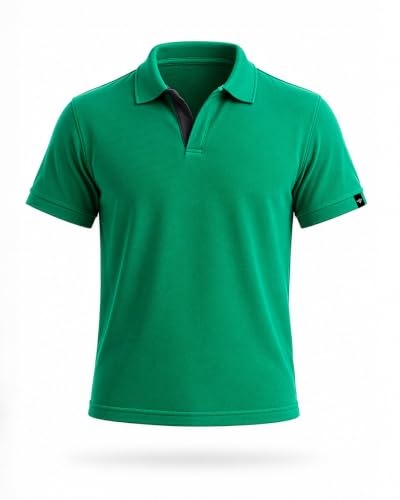 Image of Status Quo Men's Polo T-Shirt | Rich Cotton Blend | Slim Fit | All Day Comfort | Contrast Inner Placket | Polo Collar