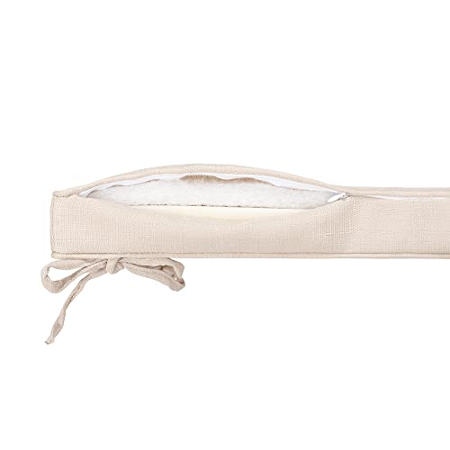 Magpie Fabrics 18"X18"X2.5" Square Corner Seat Cushion, 2 Pack, Indoor/Outdoor Waterproof Weather Resistant Universal Seat Cushions Chair Pads, For Patio Garden Dining Office Floor (Beige) #TOP7