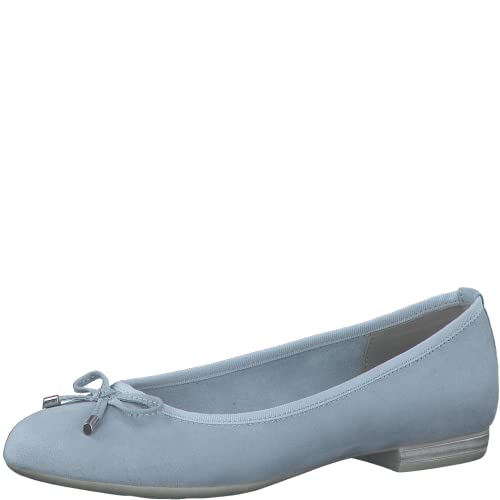 MARCO TOZZI Damen Ballerina, Blockabsatz, weiches FEEL ME Fußbett, ideal...