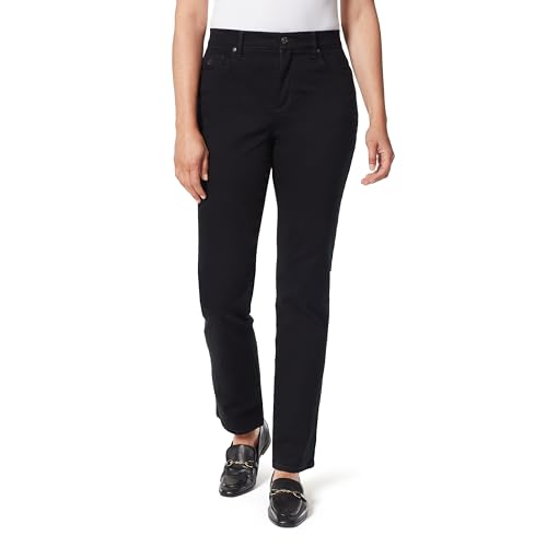 Gloria Vanderbilt Women's Amanda Classic High Rise Tapered Jean Standard, Black, 4 Long by Gloria Vanderbilt - Used condition - US$19.52