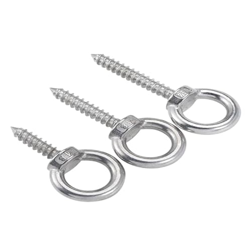 Generico Dado ad Occhiello in Acciaio Inossidabile 304 Occhiello di Pecora Anello Tondo Vite autofilettante Gancio M4 M5 M6 M8 M10 M12(50mm,M10 (1Pcs))