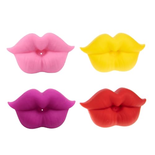 BESTonZON 4 piezas Chupetes de para Recién Nacido Diseño Ergonómico para Bebés de Regalo para Shower Colores Rojo Rosa y Favorece Desarrollo Oral y