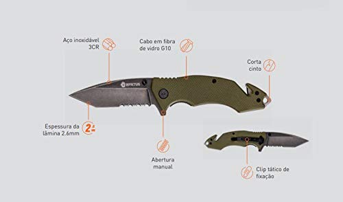 Canivete Invictus Poison Aço Inoxidavel 3cr