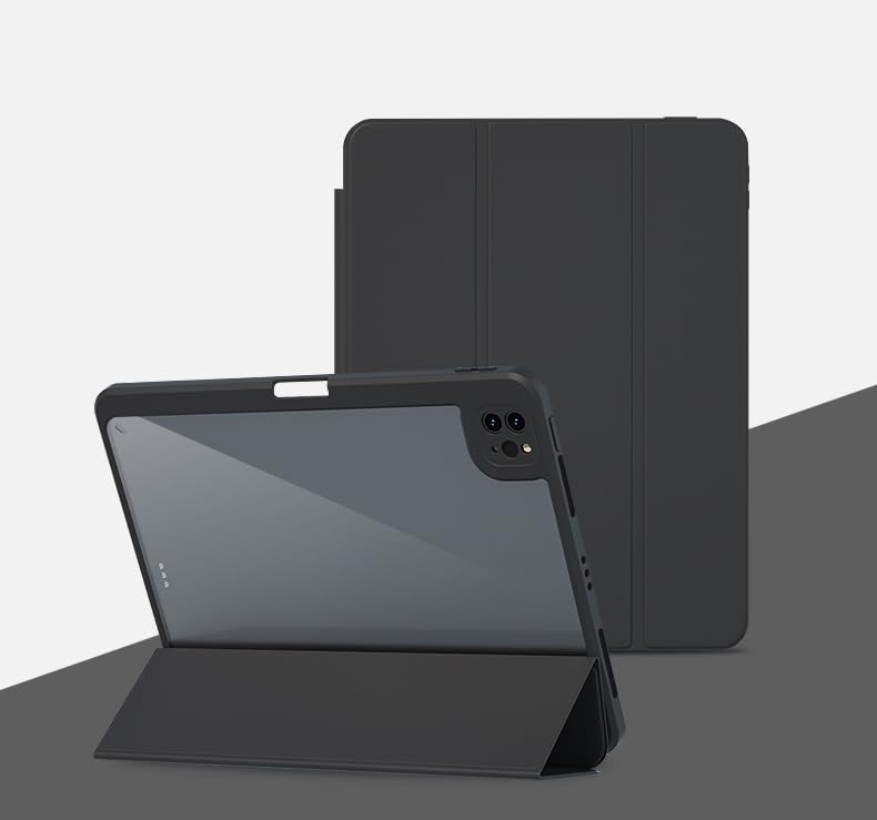 Housse iPad Pro 13 M4 2024 avec support intelligent veille automatique et coque rigide