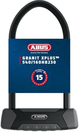 ABUS Bügelschloss Granit XPlus 540 + USH-Halterung - Fahrradschloss mit 13 mm starkem Bügel und XPlus Zylinder - ABUS-Sicherheitslevel 15
