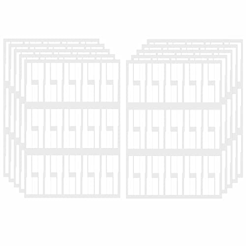 Hybsk ケーブルタグ 300枚 ケーブルラベル LAN 防水防油 強粘着電源 ケーブル 目印 A4互換ラベル 配線識別 整理整頓 手書き可能 屋外使用可能タグシール（白）