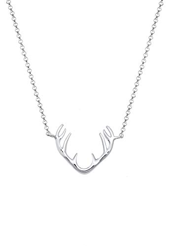 Preisvergleich Produktbild Elli Halskette Damen Rentier Geweih Anhänger in 925 Sterling Silber