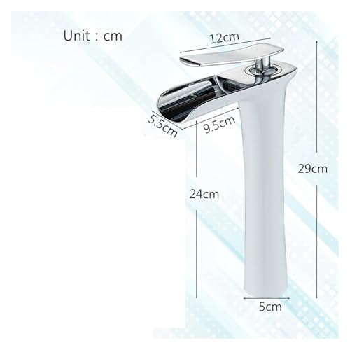 Robinet mitigeur cascade avec douchette pour vasque sur comptoir - 3