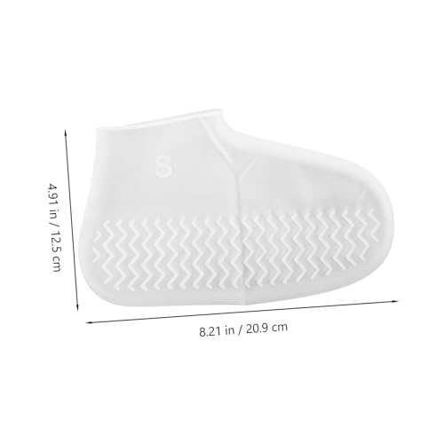 SUPVOX 2pcs Foldable Overshoes Child White miniatura 2