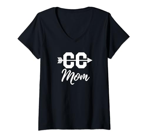 Cross Country Mom - Ventilador para correr con logotipo XC Camiseta Cuello V