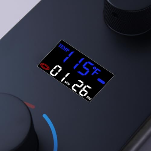 Desviador de ducha de 2 vías y mezclador negro mate con pantalla térmica 5