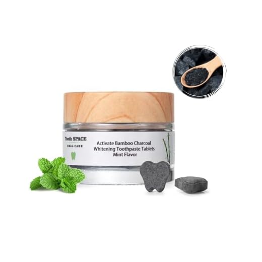 TeethSPACE Activated Bamboo Charcoal Fresh Breath Travel Toothpaste Tablets,Teeth Whitening & Tartar Control,Eco Friendly Product,Fluoride Free,TSA Compliant,55 Tablets