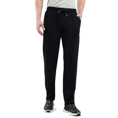 Image of Monte Carlo Men's Regular Fit Solid Track Pants | Drawstring Closure | Side Pocket Sports Lower | Comfortable & Stylish Lower for Men's