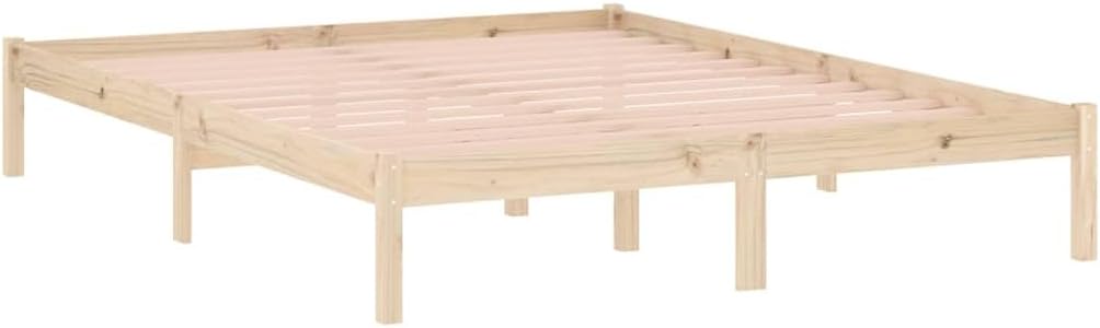 vidaXL Bed Frame without Mattress 152x203 cm Solid Wood Pine Queen