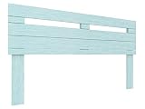 LA WEB DEL COLCHON Cabecero de Madera Rústico Provenza para Cama de 135 (145 x 90 cms.) Turquesa | Cabeceros Madera | Dormitorio Matrimonio | Cabezal Cama |Estilo nórdico