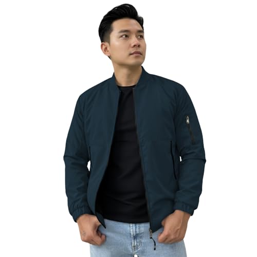 Image of NINQ Winter Jacket - Windproof Poca Cloth with Fur, Zipped mandarin Collar, 2 Front Pockets & Side Arm Pocket, Casual & Sportswear jackets for men