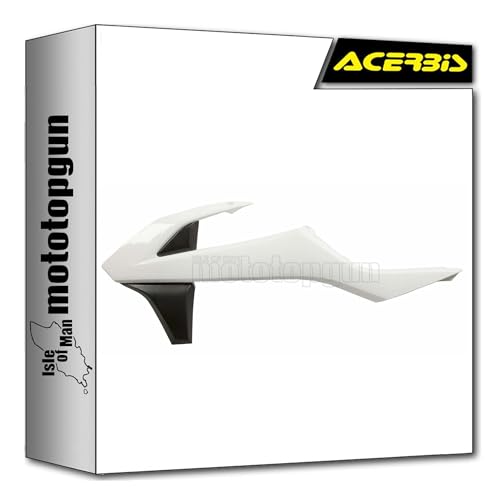 Radiator scoops Acerbis blanc noir protègent le moteur de KTM SX-F 450 contre la surchauffe