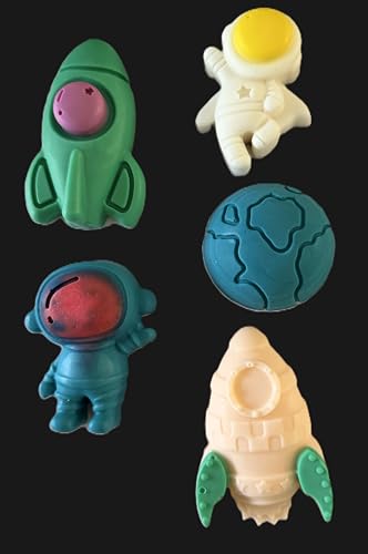 Space Theme Novelty Soap Set | Astronaut, Rocket & Planet Shaped Bars image 4