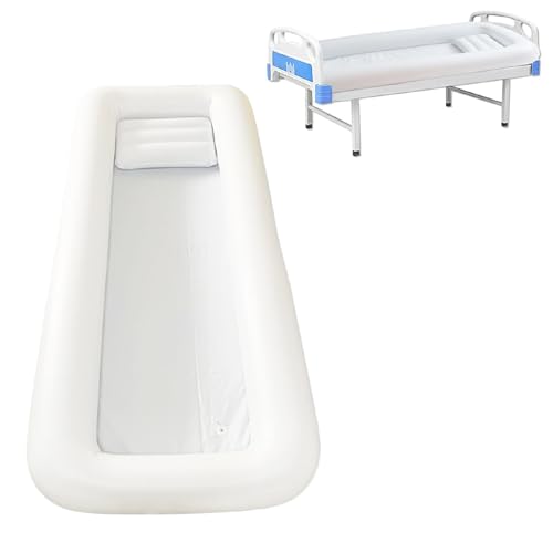 UEGFSIJRF Bañera Inflable for Personas Mayores y discapacitadas: Sistema de baño portátil y Plegable con Almohada de Aire for el baño Completo.