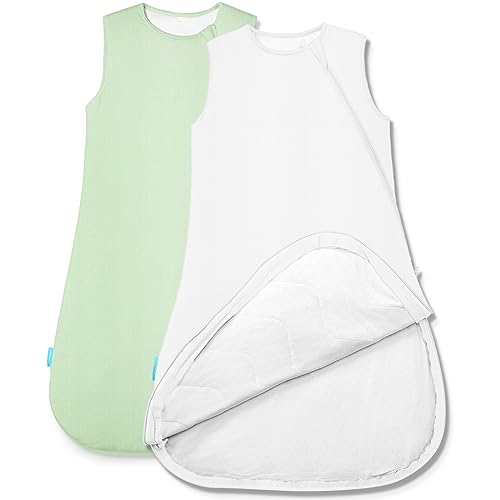 Image of PurComfy Supersoft Sleep Sack 1.0 TOG, Premium Bamboo Viscose Baby Sleeping Bag 2-Way Zipper Sleepsacks Baby Wearable Blanket