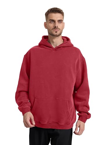 Image of Hatant Oversized Hoodie Sweatshirts for Men Couples Heavyweight Hoodies Pullover Vintage Mens Acid Wash Sweaters Clothes 2026