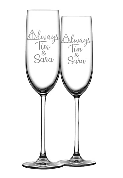 Deathly Hallows Champagne Flutes