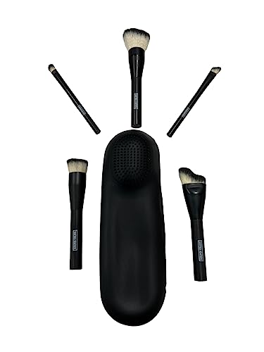 SHANROCK-BEAUTISTIC-5pc-Luxury-Vegan-Make-Up-Brush-Set-with-Silicone-Travel-CaseEco-Friendly-Travel-Size-Make-Up-Brush-Set-with-Silicone-Case