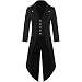 KULIXI Chaqueta Larga gótica Vintage para Hombre, Abrigo de Uniforme Fresco Retro...