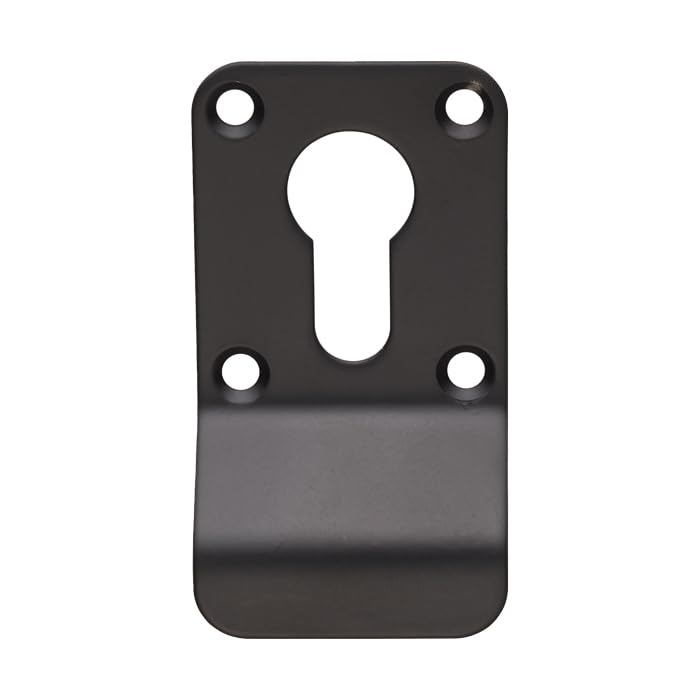i IRONMONGERY SOLUTIONS Cylinder Pulls Door Handle Set, Metal, Corrosion Resistant, for Euro Cylinder Locks, Residential and Commercial Use, with Fixings Included (Matt Black, Euro Profile)