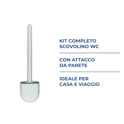 Image of PARODI & PARODI - Detachable Toilet Brush, Hanging Toilet Brush with Adhesive Hook, Toilet Brush Home /Travel Useful Accessories for Camper, Small Lightweight Toilet Brush, Bathroom Accessories
