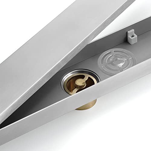 Caniveau de douche 60 cm en acier inoxydable 304 nickel brossé - 8