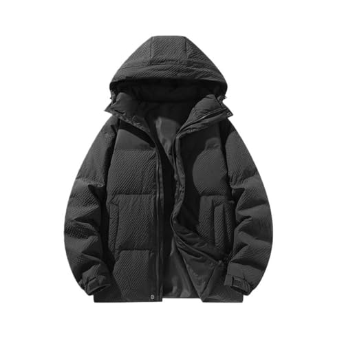 Doudoune courte à capuche homme contre le vent froid et la pluie fine veste d'hiver