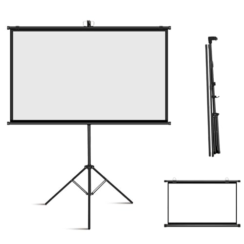 Ekran projektora ze stojakiem, przenośny statyw HD, lekki, ręczny, składany, kino domowe, proporcje 16:9, 183 cm