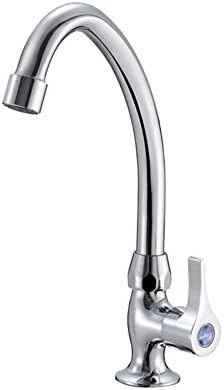 JOMOO Single Handle Wet Bar Sink Faucet Brass Chrome Outdoor RV Kitchen Sink Faucet Commercial Cold Water Modern Utility Faucet Drinking Water Deck Mount Swivel Single Hole Square Handle
